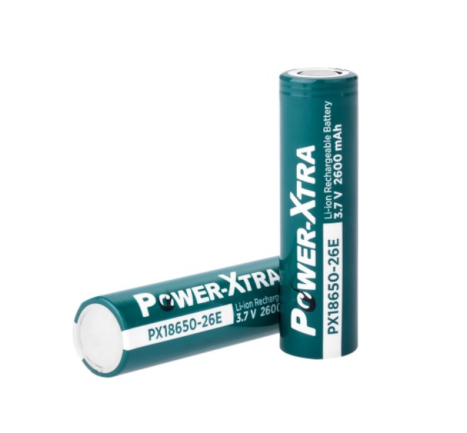 Акумулятор Li-ion Power-Xtra 18650 2600mAh 3.7V, Green
