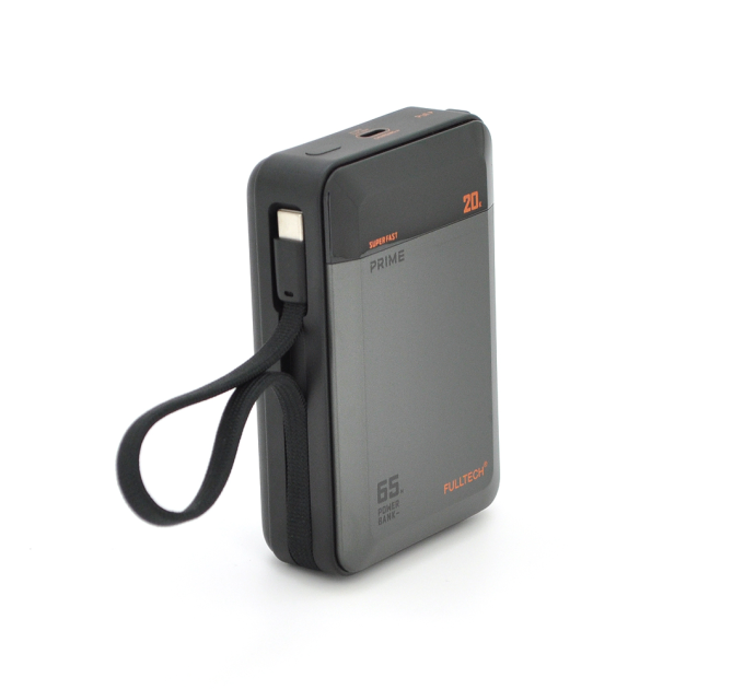 PowerBank FULLTECH PRIME FP42 20000mAh, PD65W+22.5W, Input: (Type-C), Output: (USB, 2*Type-C), індикація заряду, 0,440kg, Black, Box