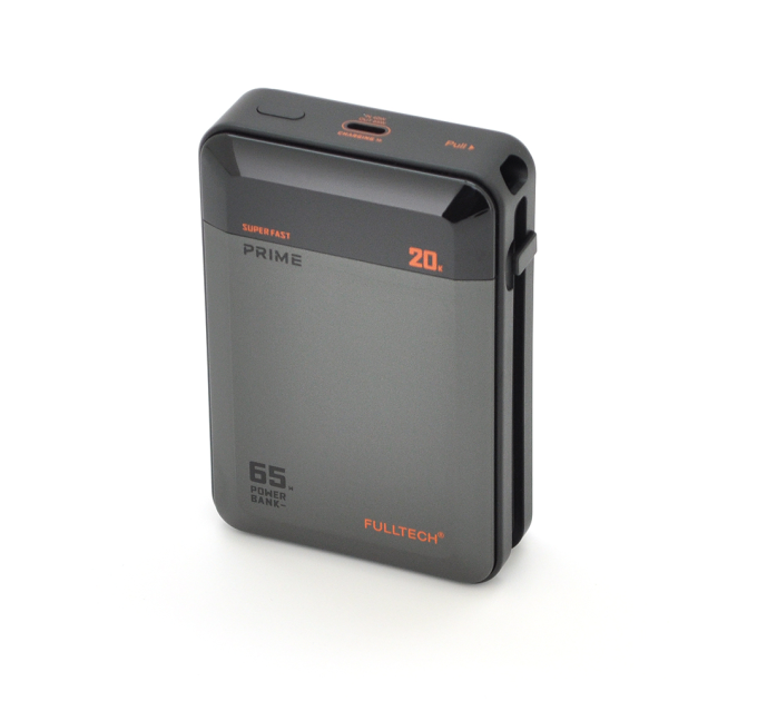PowerBank FULLTECH PRIME FP42 20000mAh, PD65W+22.5W, Input: (Type-C), Output: (USB, 2*Type-C), індикація заряду, 0,440kg, Black, Box