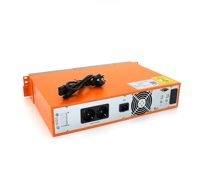 ДБЖ з правильною синусоїдою ONLINE MAKELSAN PowerPack Se-RT-1kVA-LCD, 1000VA (900Вт), 24В, Вбудована батарея 12V 7Ah х2шт, (545*428*194), 12.5кг, Q1