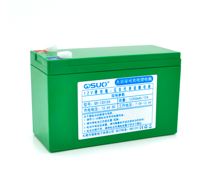 Акумуляторна батарея літієва QiSuo 12V 12A з елементами Li-ion 18650 (150X64,5X97,7)