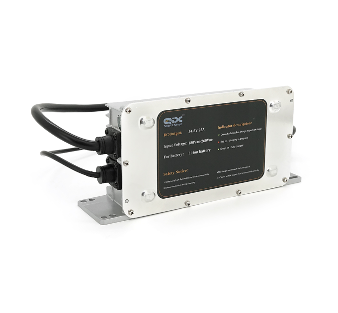 Зарядний пристрій для акумуляторів LiFePO4 48V(54.6V), 13S, 25A, 1200W, роз'єм Anderson, 281x128x80mm, 3 кг.
