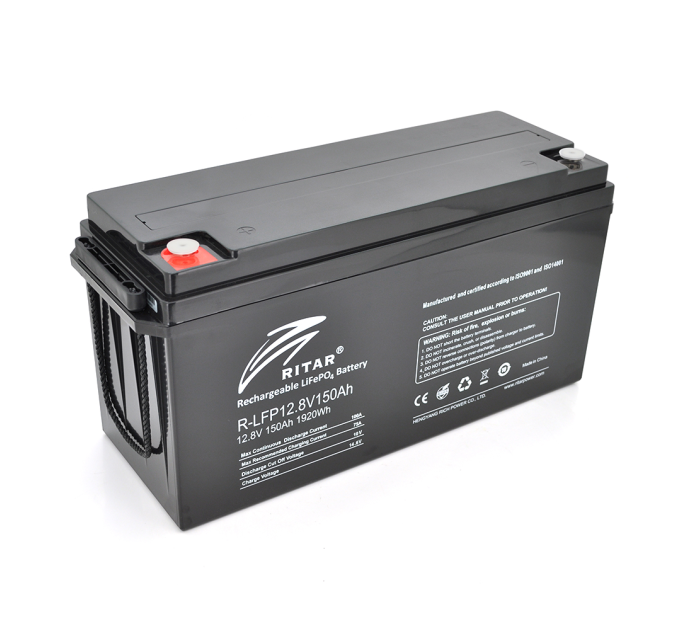 Акумуляторна батарея з bluetooth Ritar LiFePO4 12,8V 150Ah 1920Wh BMS75A@4S (483 x 170 x241) Q1