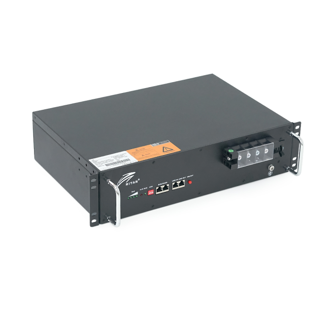 Акумуляторна батарея Ritar LiFePO4 25,6V 100Ah с Bluetooth, 2560Wh BMS100@8S для монтажу в стійку ( 522 х 240 х 219 (224) ), 23kg Q1