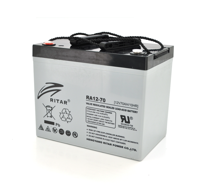 Акумуляторна батарея AGM RITAR RA12-70, Gray Case, 12V 70.0Ah (350 x 167 x 182)