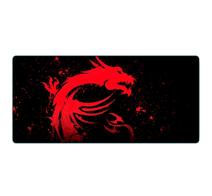Килимок 300*700 тканинний Red Dragon з боковою прошивкою, товщина 2 мм, Black, Пакет