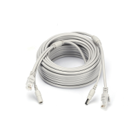 Патчкорд комбінований по кручений парі RJ-45 + DC 15m, сірий, Q50