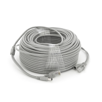 Патчкорд комбінований по кручений парі RJ-45 + DC 50m, сірий, Q20