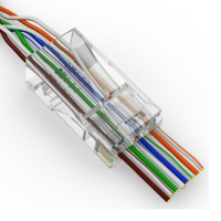 Конектор Merlion RJ-45 8P8C UTP Cat-5 (50 шт / уп.) для наскрізного підключення