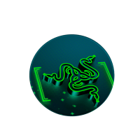 Килимок 200*200 мм тканинний RAZER 9 з боковою прошивкою (круглий), товщина 3 мм, колір Black / Green, Пакет