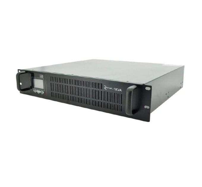 ДБЖ ONLINE Ritar RT-1KSLI-LCD, RACK 1000VA (1000Вт), LiFePO4 38.4V 276.48Wh 2000C, charge 4-12A, 110-300V, 10.7 kg (438*413*88), Q1