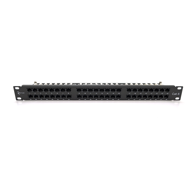 Патч-панель Ritar 48 портiв UTP DUAL кат 6 19 "1U НЕ екранована чорна Q10