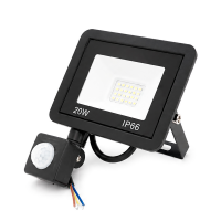 Прожектор SLIM SENSOR LED RITAR RT-FLOOD / MS20A, 20W, 24xSMD2835, IP65, 2000Lm, 6500K (100%), PF>0.9 Ra>70, 125*140*25mm