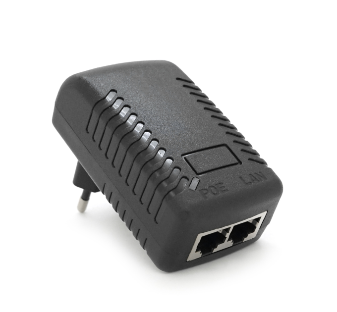 POE інжектор RITAR RT-PIN-12 / 12EU, 12V 1A (12Вт) з портами Ethernet 10 / 100Мбіт / с, EU PLUG