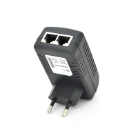 POE інжектор RITAR RT-PIN-48 / 24EU, 48V 0,5A (24Вт) з портами Ethernet 10 / 100 Мбіт / с, EU PLUG