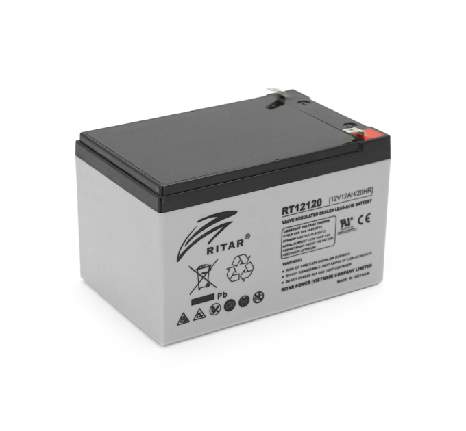 Акумуляторна батарея AGM RITAR RT12120, Gray Case, 12V 12.0Ah (151х98х 95 (101) ) Q4