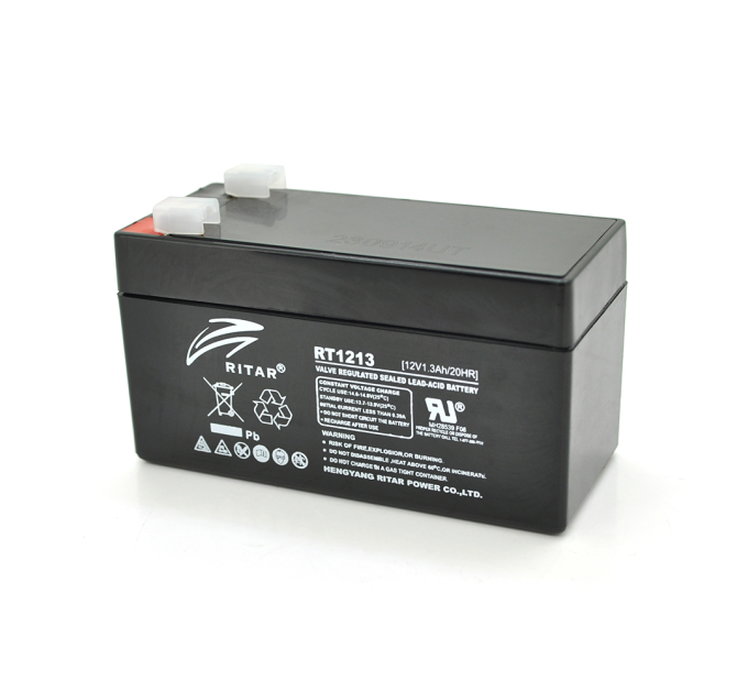 Акумуляторна батарея AGM RITAR RT1213, Black Case, 12V 1.3Ah ( 98 х 44 х 53 (59) ) Q20