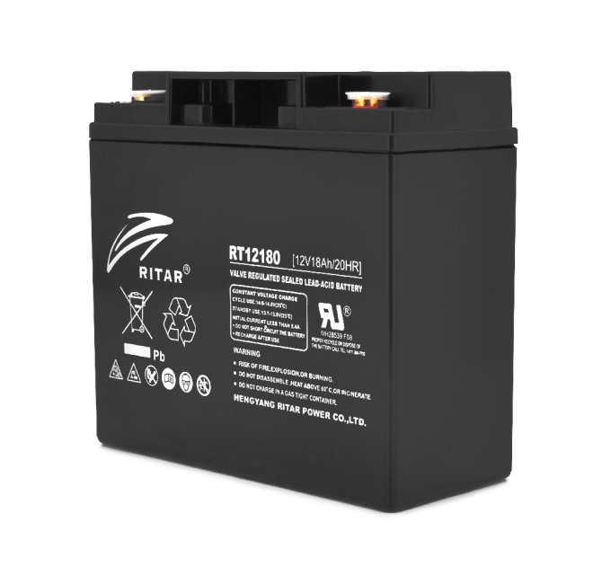 Акумуляторна батарея AGM RITAR RT12180BM5, Black Case, 12V 18.0Ah (181х77х167) Q2