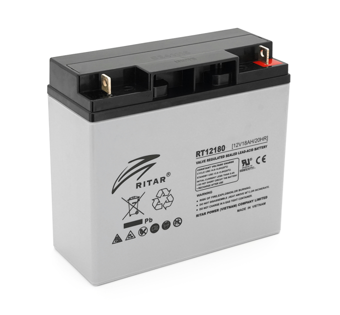 Акумуляторна батарея AGM RITAR RT12180GL5, Gray Case, 12V 18.0Ah (177х75х167 ) Q4