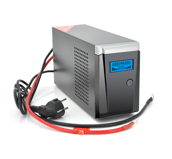ДБЖ з правильною синусоїдою RITAR RTSW-600 LCD, 12В, під зовнішній АКБ, Q4 (320*132*210) 4,2 кг (260*85*140)
