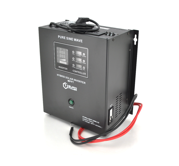 Гібридний інвертор Europower RTSWm-MPPT-2000LCD, 1400W, 24V, струм заряду 10A, 140-275V, MPPT (20 / 40А, 30-90Vdc)