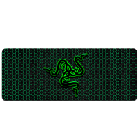 Килимок 400*900 тканинний RAZER 26 з боковою прошивкою, товщина 2 мм, колір Black / Green, Пакет