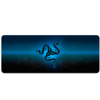Килимок 400*900 тканинний RAZER 28 з боковою прошивкою, товщина 2 мм, колір Black / Blue, Пакет