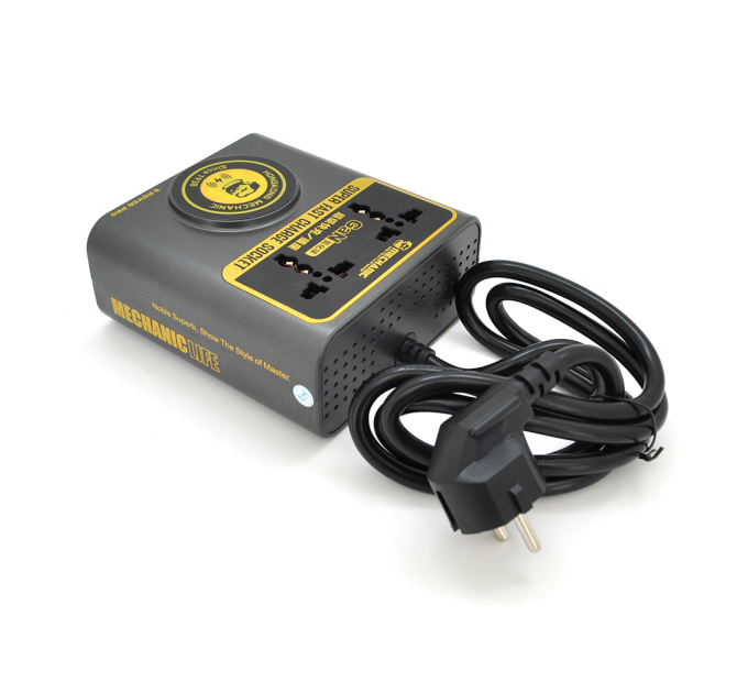 Зарядні станція з цифровою індикацією MECHANIC S-Power Pro, 4*PD3.1-30W, 2*QC3.0-15W,Wireless Charging, 2*Socket, 220V / 135W. 131*125*47mm
