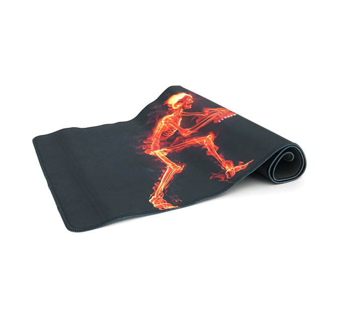 Килимок 400*800 тканинний "Fire musician" з боковою прошивкою, товщина 3 мм, колір Black-red, Пакет