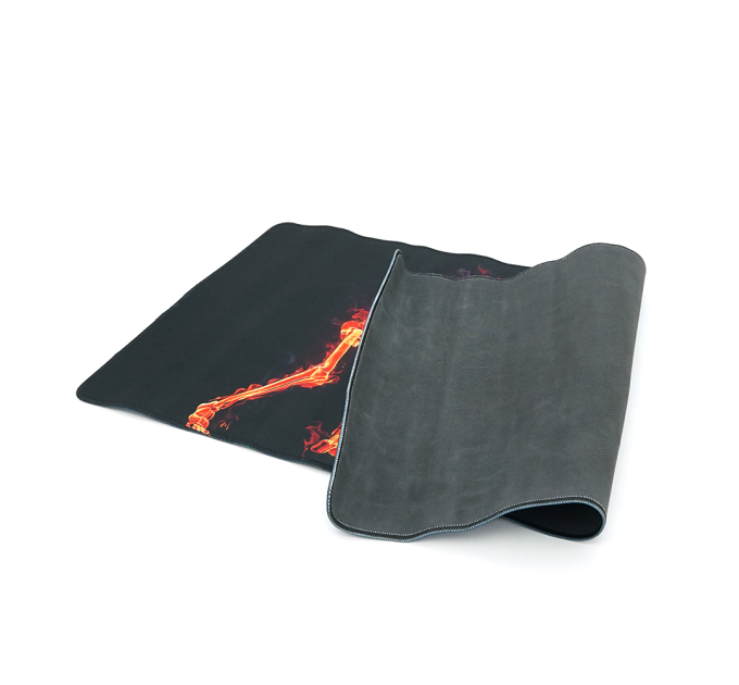 Килимок 400*800 тканинний "Fire musician" з боковою прошивкою, товщина 3 мм, колір Black-red, Пакет