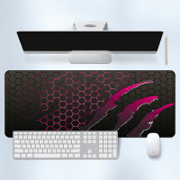 Килимок 300*800 тканинний Honeycomb з боковою прошивкою, товщина 2 мм, колір Black / Pink, Пакет