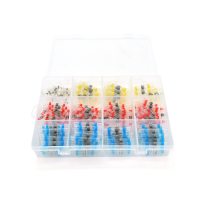 Набор термоусадочних гільз з припоєм Q250 Red 0.5-1.50mm² (100) Blue 1.50-2.50mm² (90)Yellow 4.00-6.00mm² (20) White0.25-0.35mm² (40)