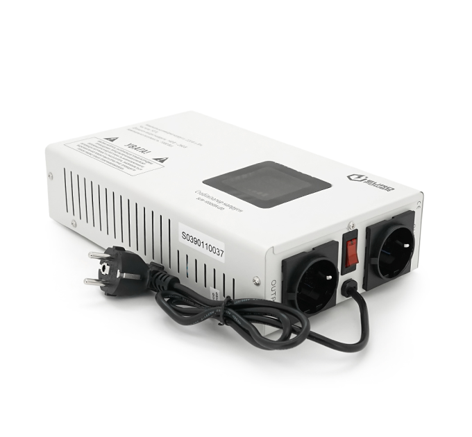 Стабілізатор напруги релейний настінного монтажу Europower SLIM-1000SBR LED, 1000VA 700W, 140-270Vac, SHUKO 2, Q1