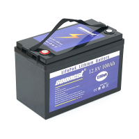 Акумуляторна батарея SOONEST LiFePO4 12,8V 100Ah, (50 / 100A), 0 ° C до 50 ° C, гвинт M8, 260х168х234 мм. 11.5 кг