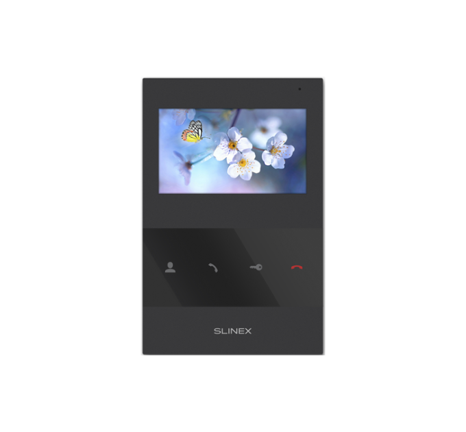 Аналоговий відеодомофон Slinex SQ-04 (black), 4,3” кольоровий екран TFT, 119×175×21 мм