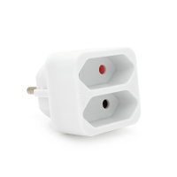 Розетка двійник без заземлення SQ-ZDB01 / 2, 2x2.5A(10A) 250V~Max, 1100W, White, 2Р, Q200