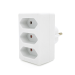 Розетка трійник без заземлення SQ-ZDB01 / 3, 3x2.5A(10A) 250V~Max, 1700W, White, 2Р, Q100