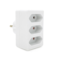 Розетка трійник без заземлення SQ-ZDB01 / 3, 3x2.5A(10A) 250V~Max, 1700W, White, 2Р, Q100