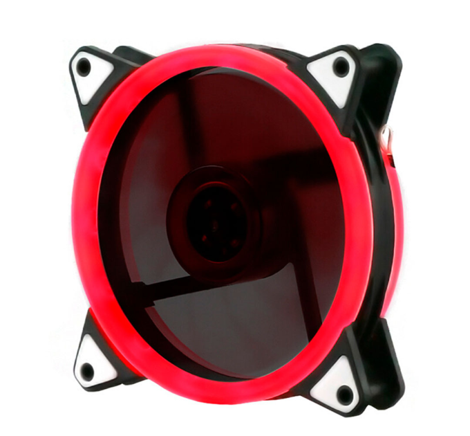 Кулер корпусний 12025 DC sleeve fan 4pin - 120 * 120 * 25мм, 12V, 1100об / хв, Red, двосторонній