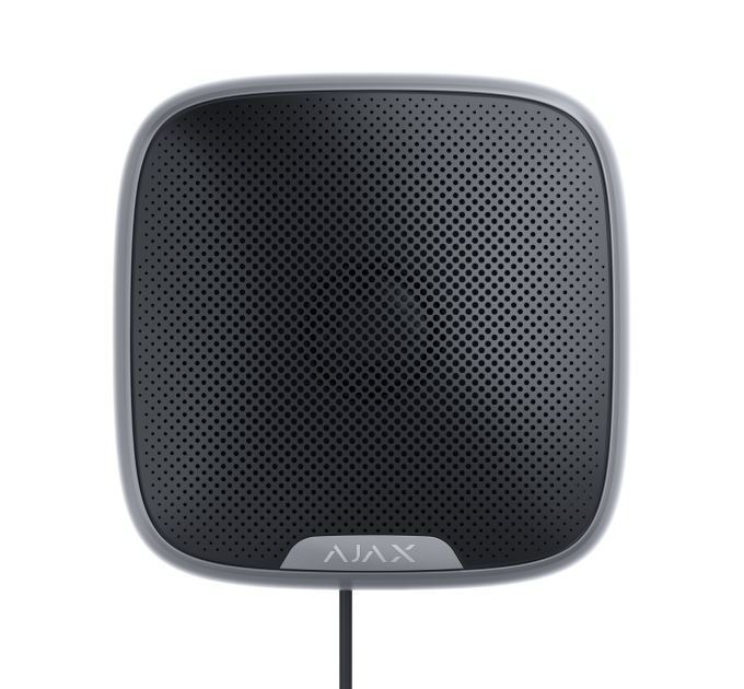 Дротова зовнішня сирена Ajax Superior StreetSiren Fibra, black