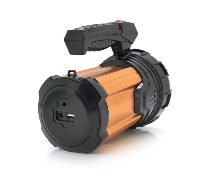 Ліхтар пошуковий Silver Toss ST-8200L, 1LED T6, 25W, 3 режими, 7200mah, Black / Gold, IP40, СЗУ, 220х130х170мм, BOX