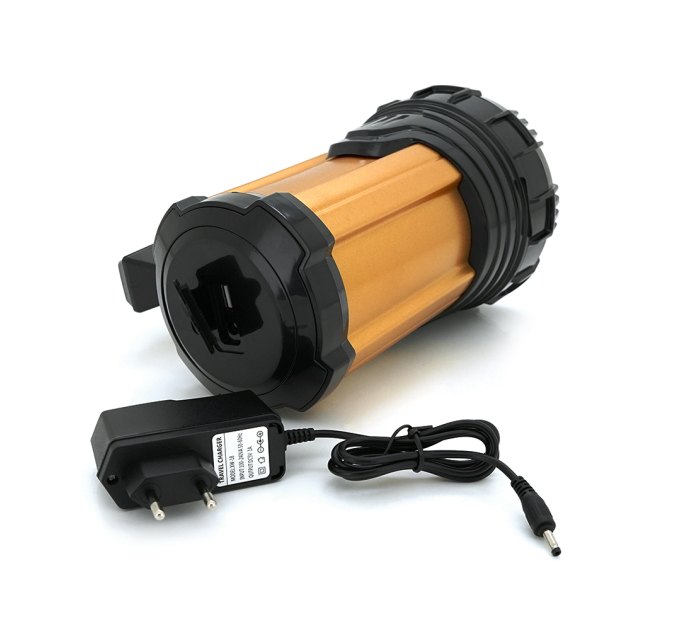 Ліхтар пошуковий Silver Toss ST-8200L, 1LED T6, 25W, 3 режими, 7200mah, Black / Gold, IP40, СЗУ, 220х130х170мм, BOX
