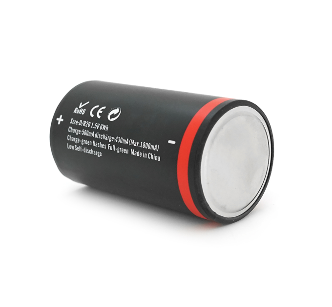 Акумулятор Soshine D-1.5-6000USB, D / LR20, Li-Ion 1.5V, USB-C, 6000mWh, 1.8A