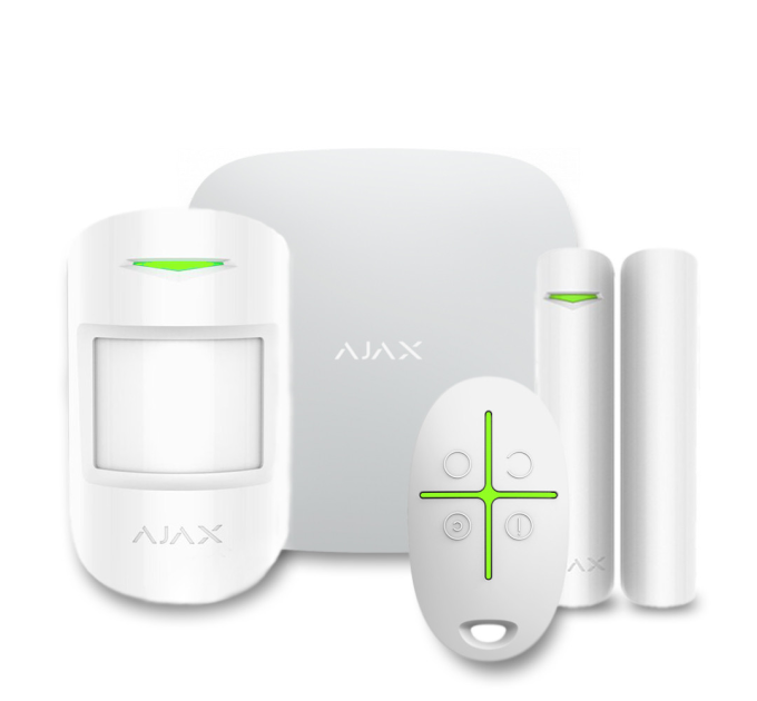 Комплект бездротової сигналізації Ajax StarterKit 2 white ( Hub 2 / MotionProtect / DoorProtect / SpaceControl )