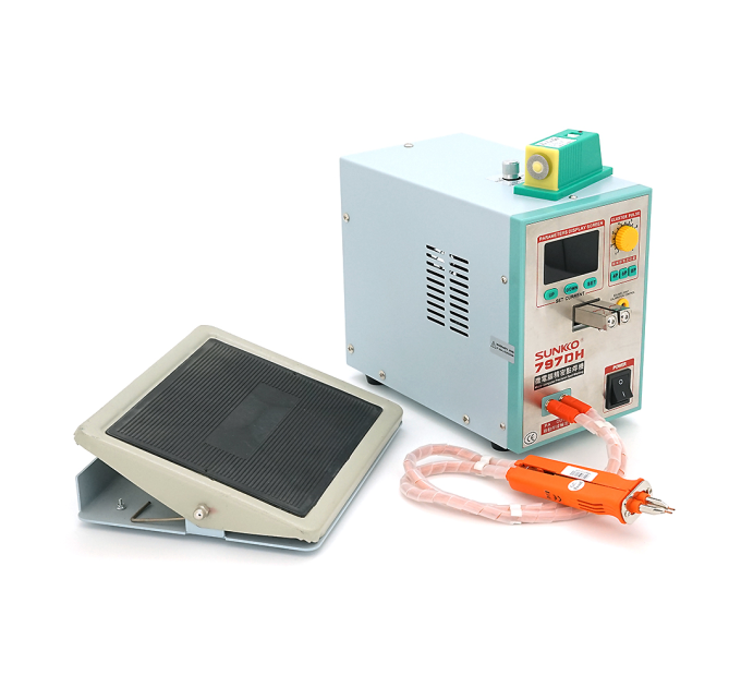 Апарат точкового зварювання конденсаторний SUNKKO S797DH, Ni-Cd, Ni-MH, Li-Ion, стрічка 0,3 мм, струм 800А, 220V, 245х200х140 мм, 9 kg, 3,8kW