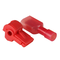 Клеми T-образні обжимні швидкого монтажу, T1+MDFN1.25-250, 105°C, 10A / 600V, Red