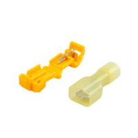 Клеми T-образні обжимні швидкого монтажу, T5+MDFN1.5-250, 105°C, 24A / 600V, Yellow