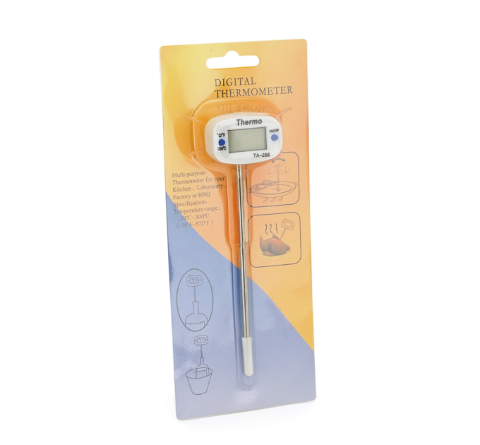 Термометр для їжі TA288, -50-300(℃), 0,1(℃), White. Φ4*185*140mm, Blister