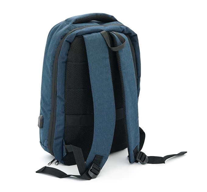 Рюкзак для ноутбука 15.6", TT-2020-2Bl, матеріал нейлон / полієстр / тканина оксфорд, вихід під USB-кабель, 20-35L, синій, Q25