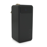 Powerbank TX-80 80000mAh, кабеля USB: Micro, Lighting, Type-C, White / Black, (1460g), Blister